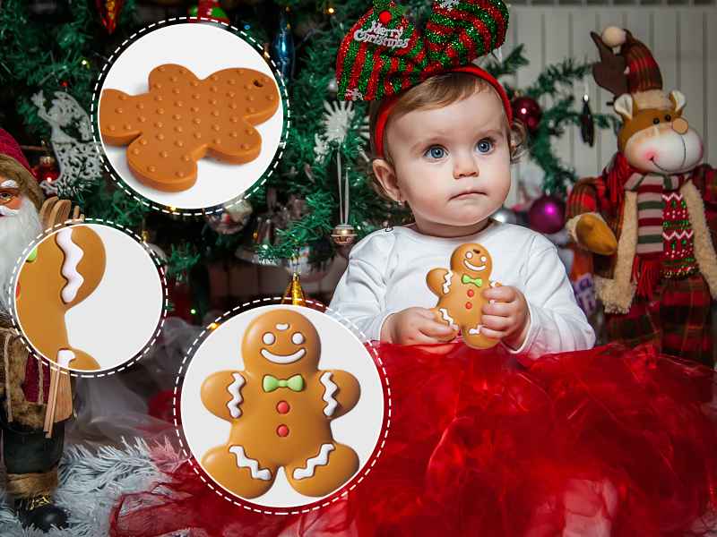 NCVI Christmas Teether Toys, Suitable for babies 0-6 6-12months NCVI Christmas Teether Toys, Suitable for babies 0-6 6-12months