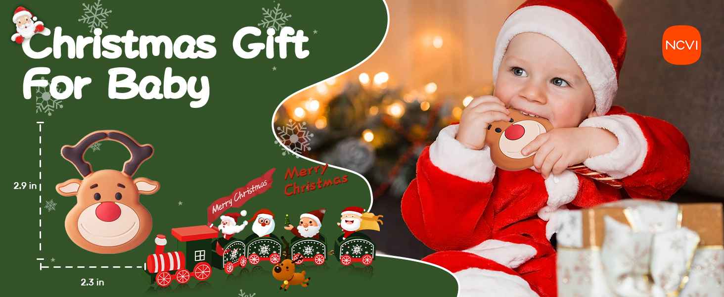 NCVI Christmas Teether Toys, Size for Baby to Play with NCVI Christmas Teether Toys, Size for Baby to Play with