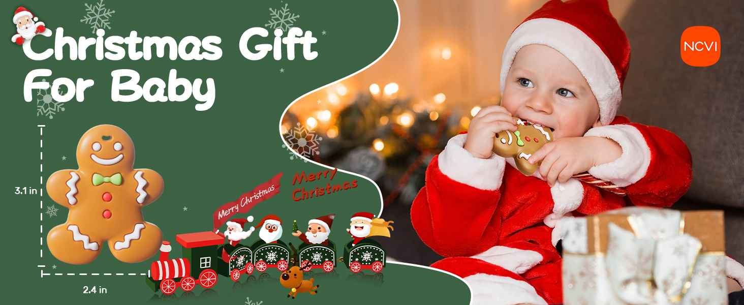 NCVI Christmas Teether Toys, Size for Baby to Play with NCVI Christmas Teether Toys, Size for Baby to Play with