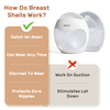 NCVI Breast Milk Collector, Breast Shells Protect Sore Nipples for Breastfeeding, Reusable Breastmilk Saver, Wearable Nursing Cups, BPA Free, 2.3oz/70ml, 1PC