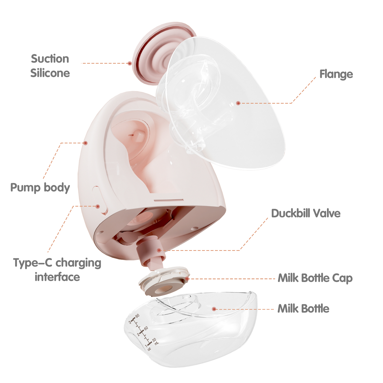 NCVI Hands Free Breast Pump, Wearable Electric Breast Pump 8791, Portable Breastfeeding Breast Pump with 4 Modes & 9 Levels, Wireless Milk Pump, 21/24/28mm Flanges, Low Noise,& Large Battery,