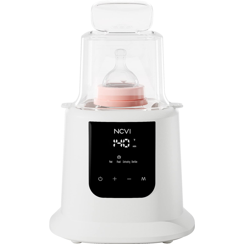 NCVI Baby Bottle Warmer, Milk Fast Heating & Defrosting Food Heater and Steam Sterilizer with LCD Display,Timer