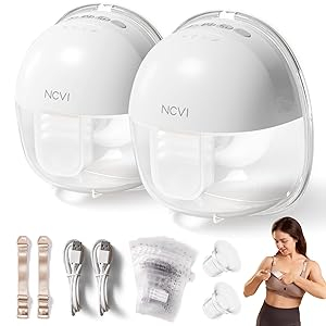 NCVI Hands Free Breast Pump 8111,white
