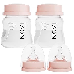 Bottles Replacement bottle with nipples and travel caps for NCVI Breast Pump