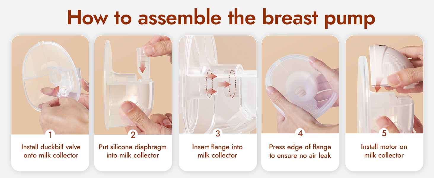 NCVI wearable breast pump hands free 8131, Easy to Assemble