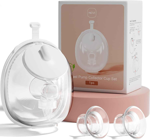 NCVI Wearable Breast Pump Cup Accessories Suitable for 8138/8787/8786/8122-3, Hands Free Breast Pump Cups, 21/24/28mm Flanges, 1 Pack