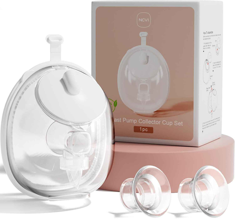 NCVI Wearable Breast Pump Cup Accessories Suitable for 8138/8787/8786/8122-3, Hands Free Breast Pump Cups, 21/24/28mm Flanges, 1 Pack