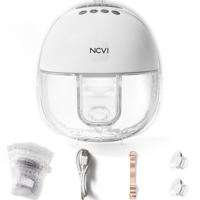 NCVI Hands Free Breast Pump 8131, 1 Pack, White