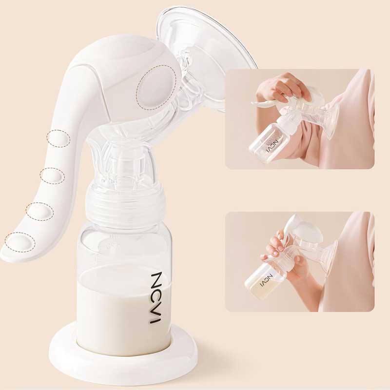 NCVI-Manual-Breast-Pump-8610-Example-of-breast-pumping-postures