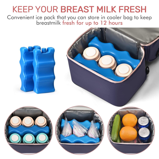 NCVI Breastmilk Cooler Bag (Purple) 9059-10 fresh for up to 12 hours