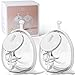 NCVI Wearable Breast Pump Cup Accessories Suitable for 8138/8787/8786/8122-3, Hands Free Breast Pump Cups, 21/24/28mm Flanges, 2 Pack