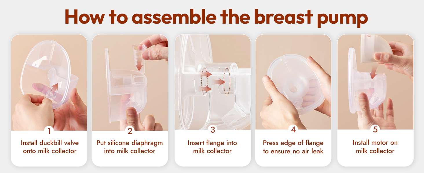 how to assemble the breast pump