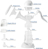 NCVI Manual Breast Pump for Breastfeeding Small Nipple 8610, Easy to install and clean