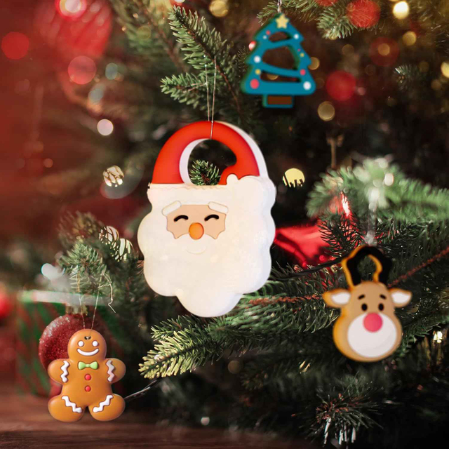 NCVI Christmas Silicone Teether | Santa, for Chewing, Gum Relief & Stocking Stuffers