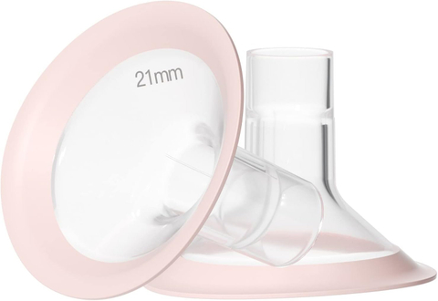 NCVI Replacement Flanges 21mm Compatible with 8780/8782/8100/8102/8122/8116/8128/8129, Breast Pump Accessories, BPA Free, 2 PCS (21mm Flange)