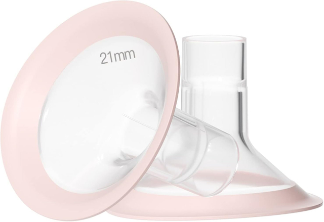 NCVI Replacement Flanges 21mm Compatible with 8780/8782/8100/8102/8122/8116/8128/8129, Breast Pump Accessories, BPA Free, 2 PCS (21mm Flange)