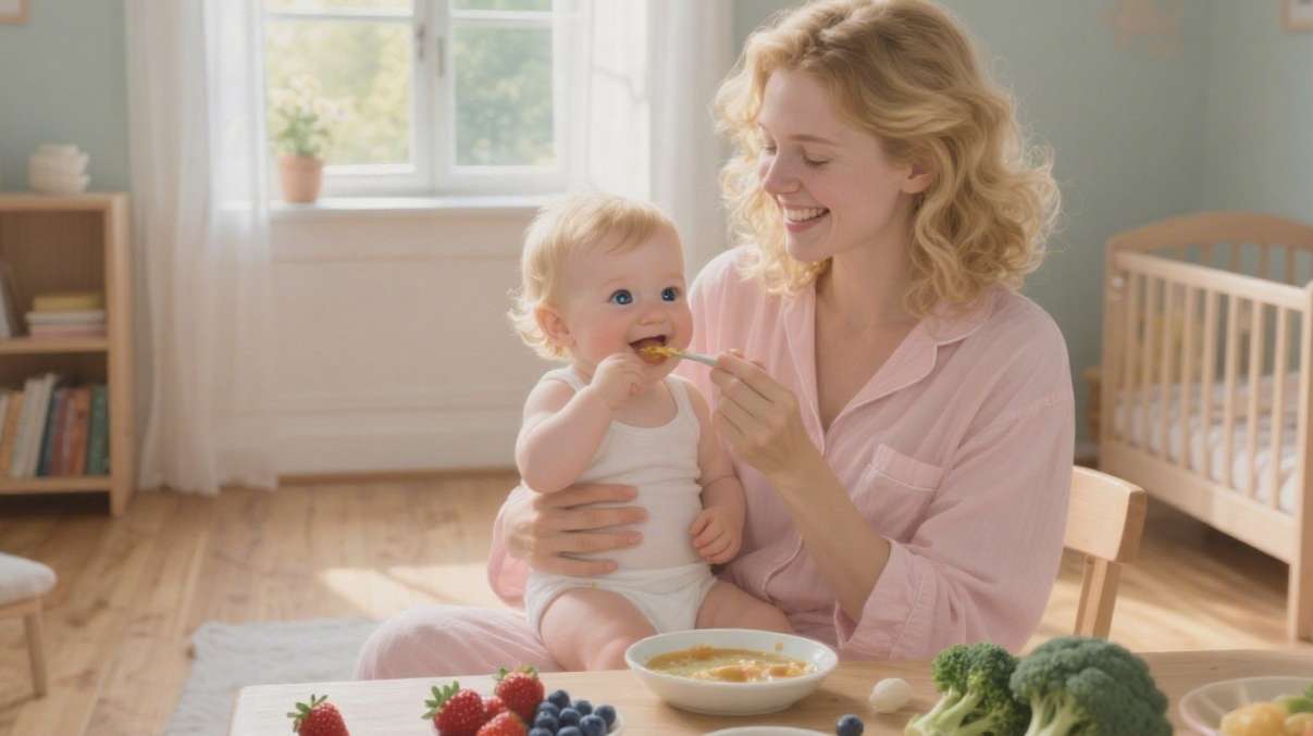 Baby's First Foods 6-12 Month Feeding Chart + Allergy Safety Guide