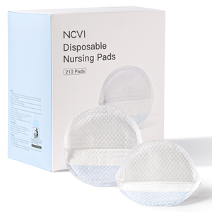 NCVI Disposable Nursing Pads, Breastfeeding Pads for Leaking Milk, Stay Dry & Ultra Absorbent, Breast Pads with Leak-Proof Design, Nipple Pads Thin And Soft, 210 Count