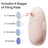 NCVI Baby Nail Trimmer Electric, Baby Nail File, Safe Baby Nail Clippers PinkIncludes 4 Stages of Filing Pads
