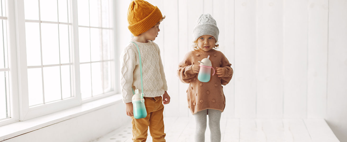 NCVI Weighted Straw Sippy Cup Spill Proof Stainless Steel