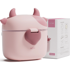 NCVI Baby Formula Dispenser with Scoop and Lrtable Storage Formula Containers for Travel, Non-Spill Smart Baby Milk Powder Formula Dispenser for Fruits, Snacks and Nuts(Pink)