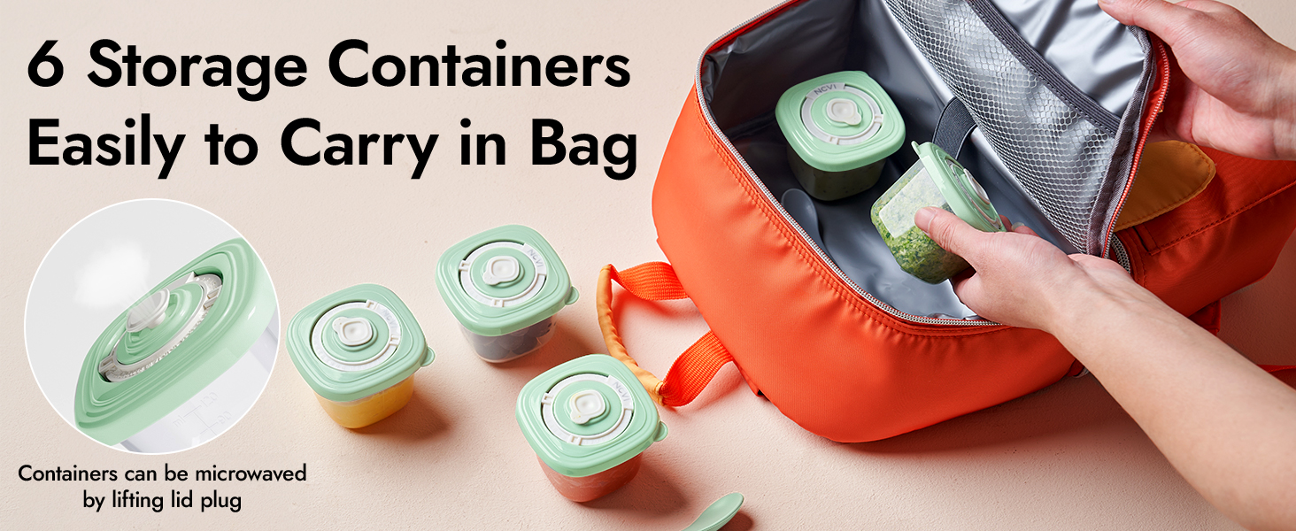 Containers can be microwaved by lifting the lid plug Green