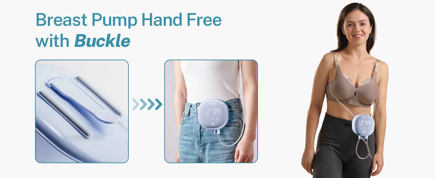 NCVI Hands Free Breast Pump 8122-3, hands free pumping with buckle, anytime, anywhere