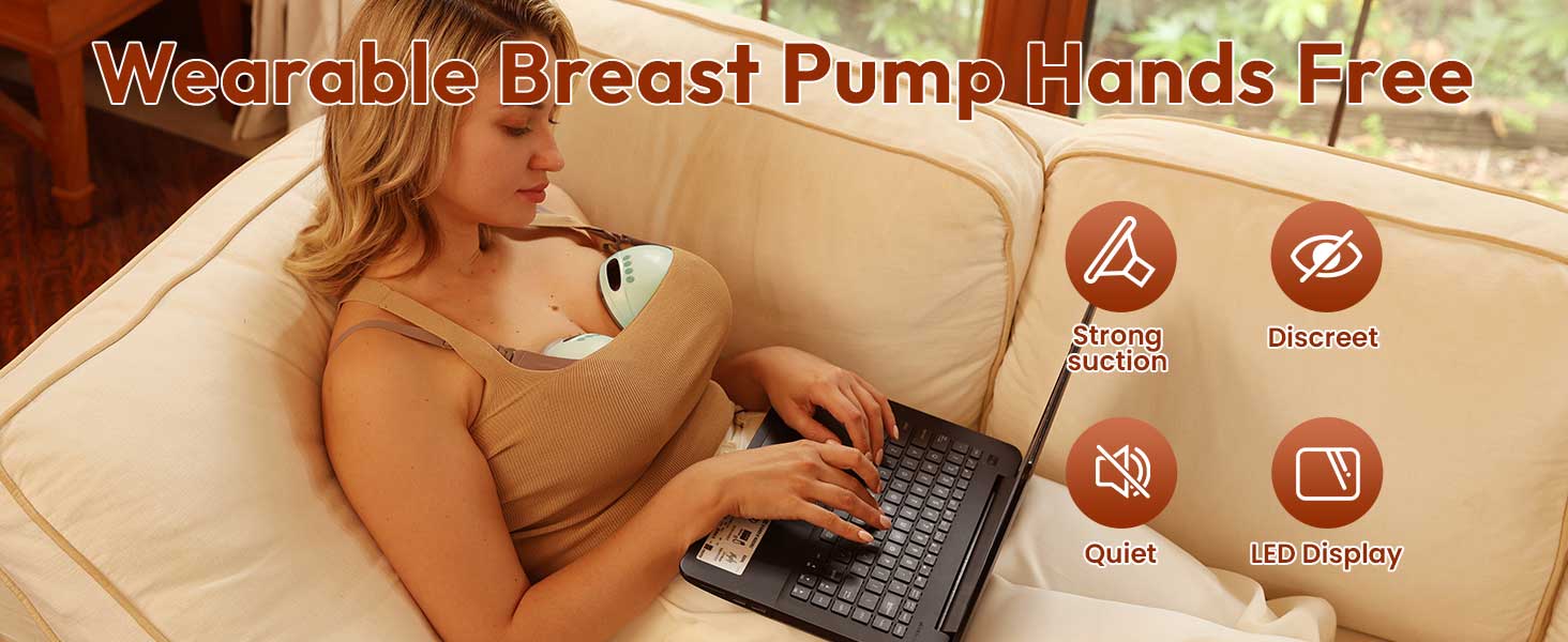 NCVI Wearable Hands Free Breast Pump 8131 Green