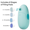 NCVI Baby Nail Trimmer Electric, Baby Nail File, Safe Baby Nail Clippers Blue Includes 4 Stages of Filing Pads