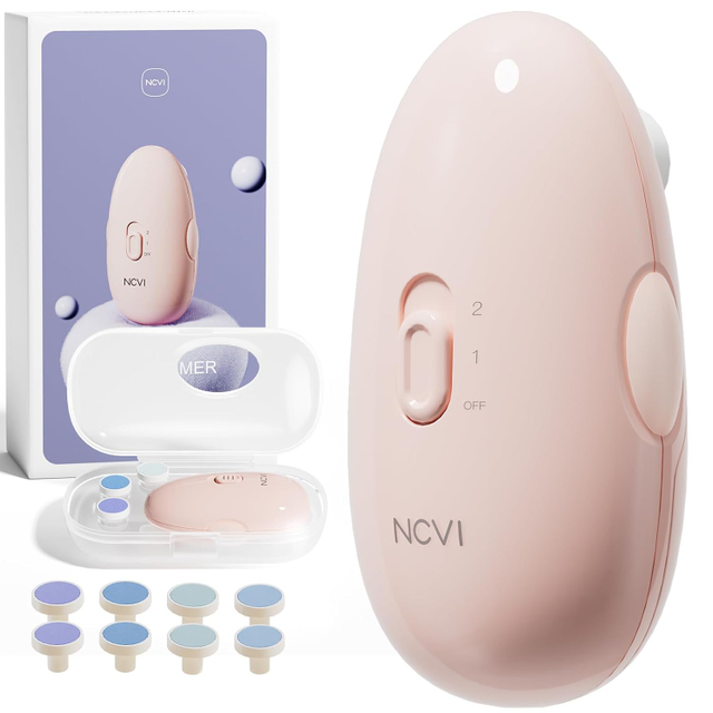 NCVI Baby Nail Trimmer Electric, Baby Nail File, Safe Baby Nail Clippers Pink