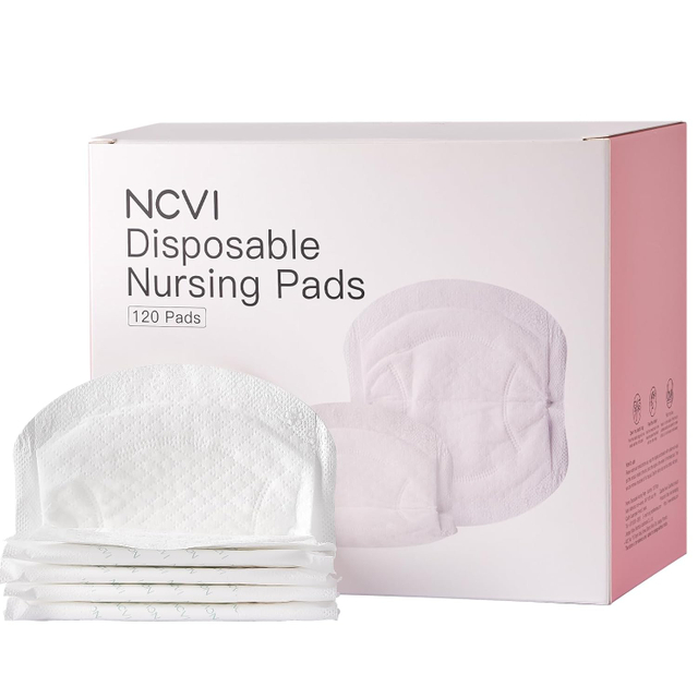 NCVI Nursing Pads Disposable, Super Absorbent And Keep Dry, 120 Count Breast Pads for Leaking Milk