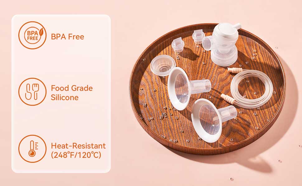 BPA Free，Food GradeSilicone，Heat-Resistant(248°F/120°C)