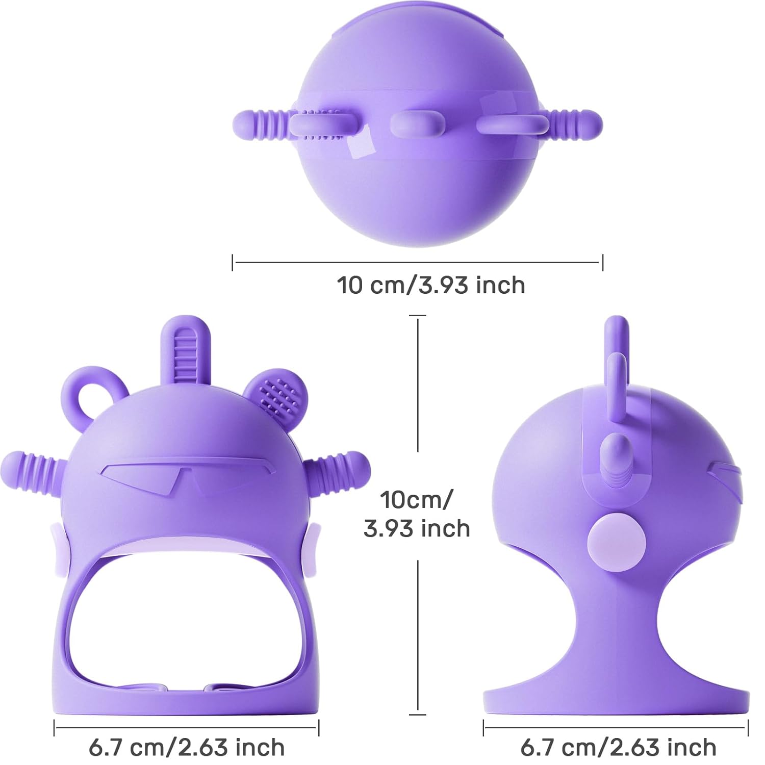 NCVI Baby Easter Silicone Teether Hand Grip Dimensions
