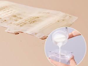 8122-2 Breastmilk Storage Comes with 10 breastmilk storage bags. You can transfer breastmilk from the bottle to storage bags then frozen storage.