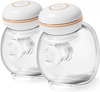 NCVI Hands Free Breast Pump Wearable, Portable Electric Breast Pump 8126, Double Wireless Breast Pump with 3 Modes & 12 Levels, Pumping Efficiently, Rechargeable Milk Pump, 24mm, 2 Pack