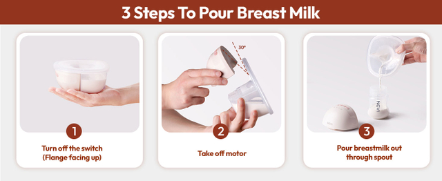 3 Steps To Pour Breast Milk