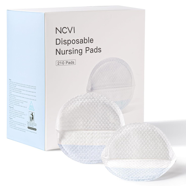 NCVI Disposable Nursing Pads, Breastfeeding Pads for Leaking Milk, Stay Dry & Ultra Absorbent 210 Count