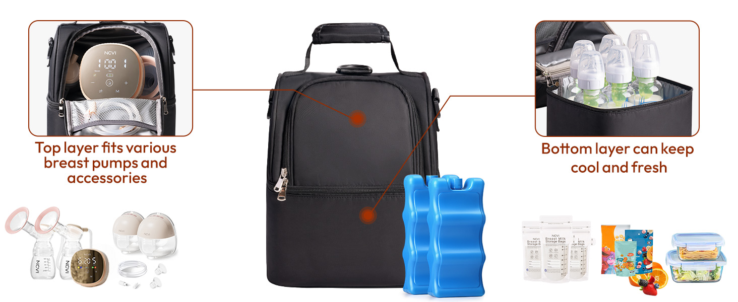 NCVI Breastmilk Cooler Bag Functional Display