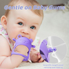 NCVI Baby Easter Silicone Teether Hand Grip Gentle on Baby GumS Purple