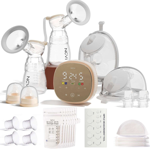NCVI 2-in-1 Electric Breast Pump with Wearable Cups, Spa-Like Comfort with VibeRelief Massage Micro-Vibration, Hospital-Grade Suction, Pain Relief & Fully Customizable Portable Breastfeeding Pump