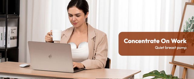 NCVI hands free breast pump 8111，concencrate on work