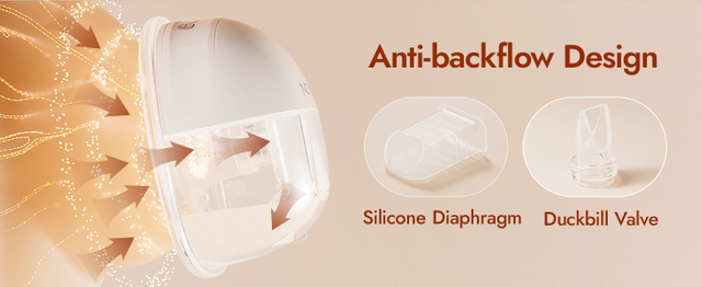 NCVI hands free breast pump 8111,Anti-backflow Design