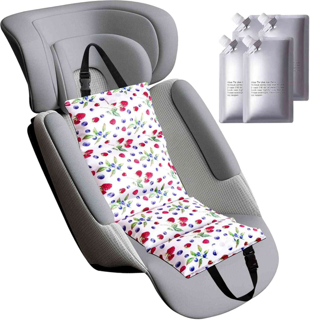 NCVI Car Seat Cooling Pad, Baby Stroller Cooling Pad - Insulated Cushion with Ice Pack for Heat