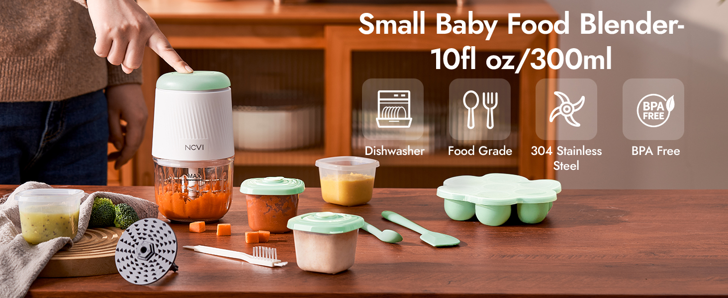 Small Baby Food Blender-10fl oz/300ml Green