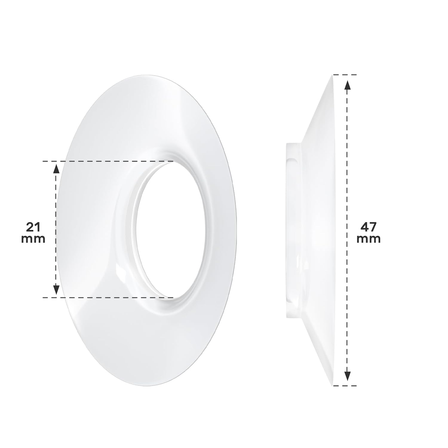 NCVI Replacement Flanges 21mm, Breast Pump Accessories Compatible with NCVI Wearable Breast Pump 8770, BPA Free, 2 PCS