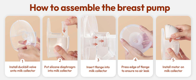 How to assemble the breast pump