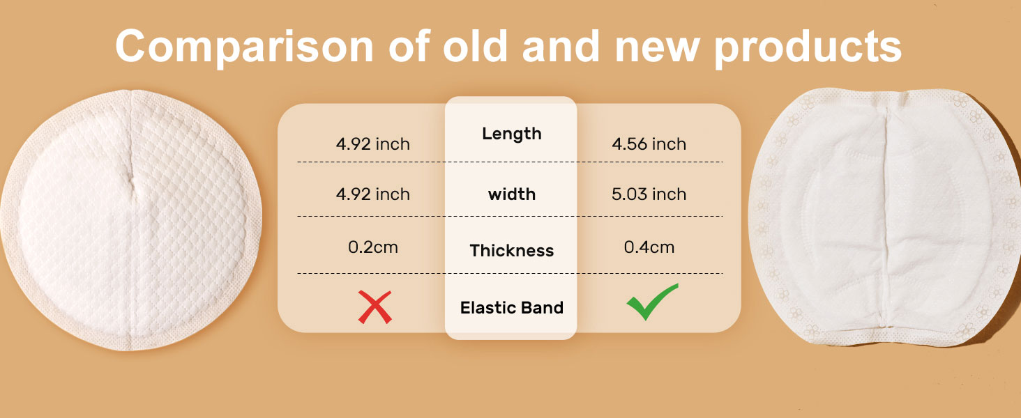 NCVI Nursing Pads Disposable Comparison of old and new products