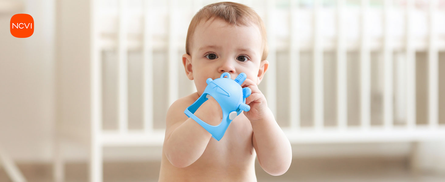 Introduce the teething toy to your little one