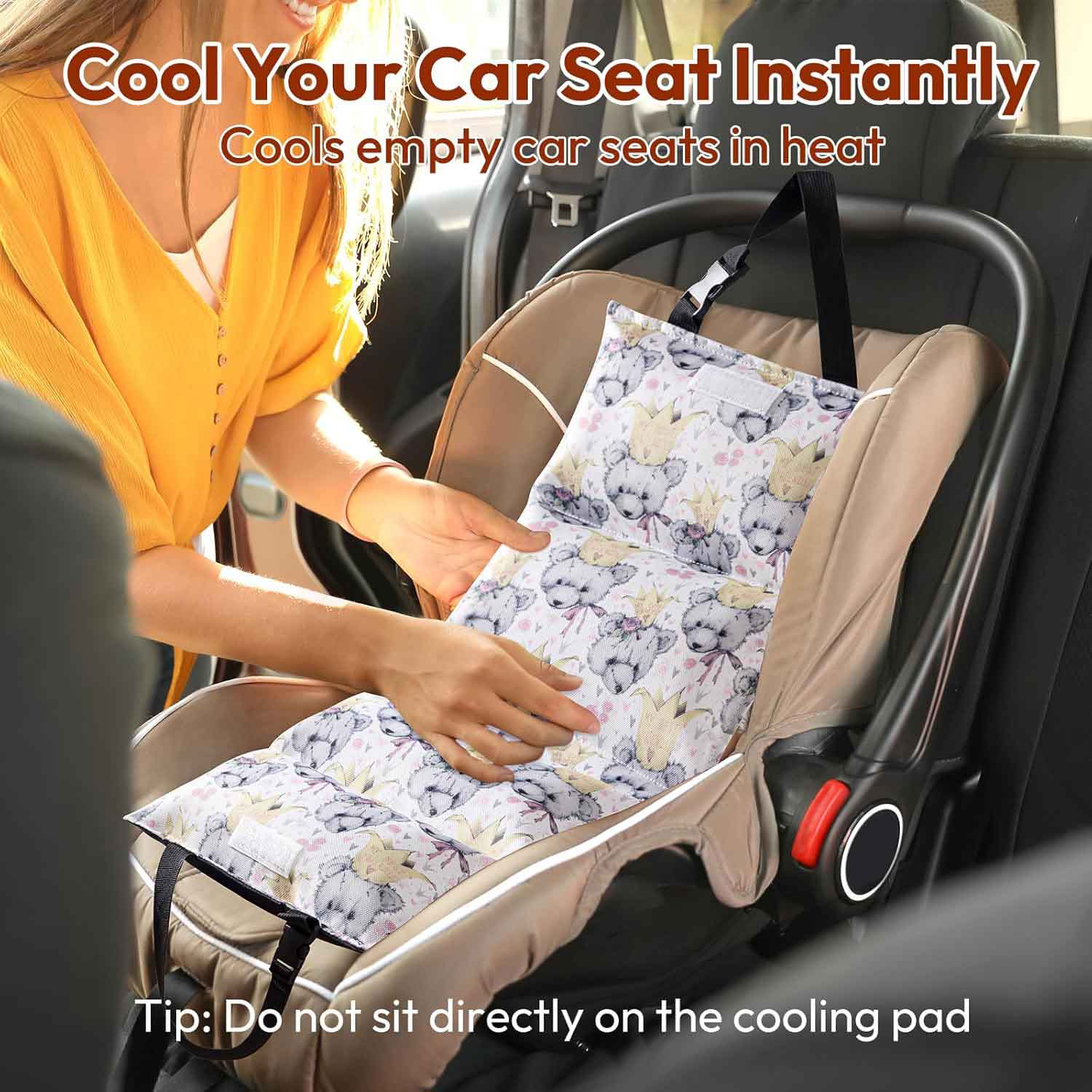 NCVI Car Seat Cooling Pad, Baby Stroller Cooling Pad - Cool Your Car Seat instantly