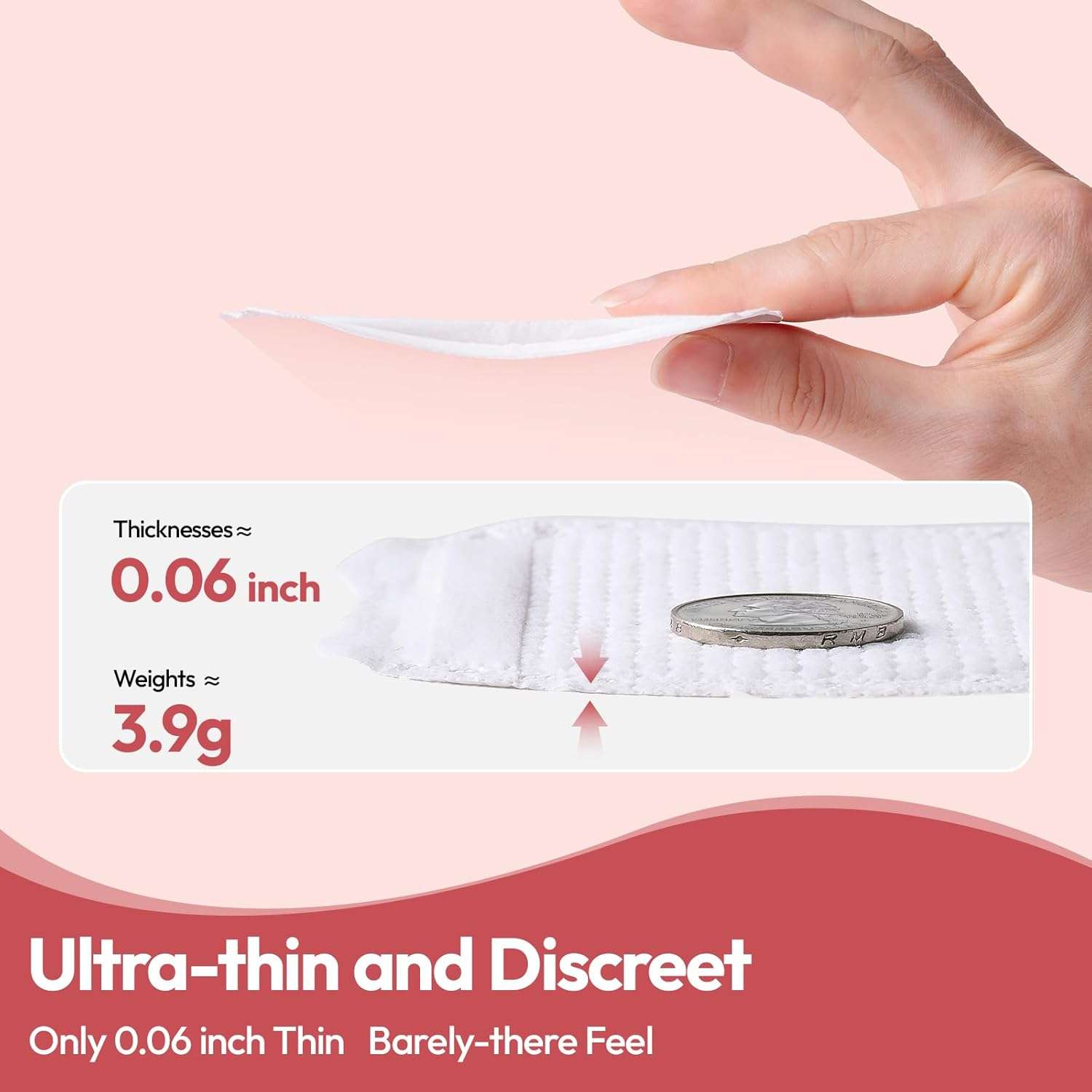 NCVI Disposable Nursing Pads 9296, Only 0.06 inch Thin, Ultra-thin and Discreet, stay dry nursing pads, nursing pads disposable
